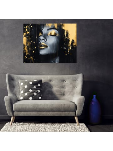 Leinwandbild Frau in Golden