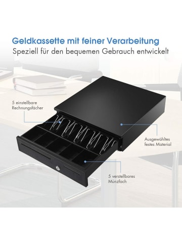 Kassenschublade Geldbox in Schwarz
