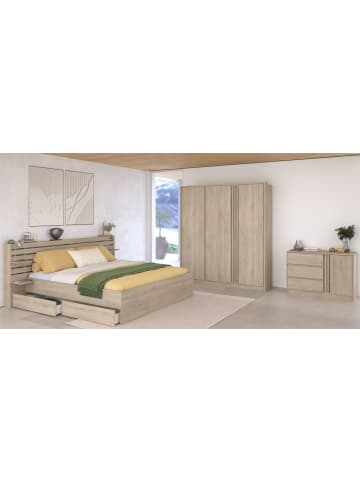 SCHLAFZIMMER-SET 4-tlg. Parisot Escale 22 Holzdekor Japanische Eiche