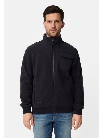 Sweatjacke mit reflektierenden Details in Navyblau