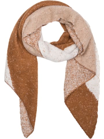 Asymmetrischer Web Schal in Braun-Beige-Creme
