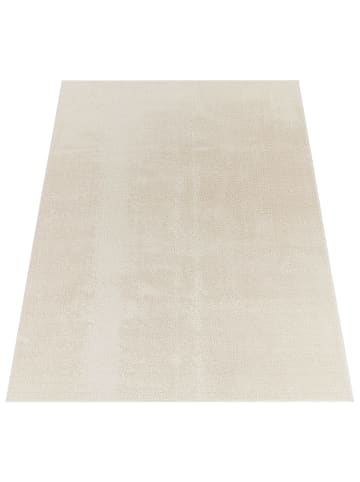 Teppich Kurzflor waschbar Unifarben Wohnzimmer in Creme