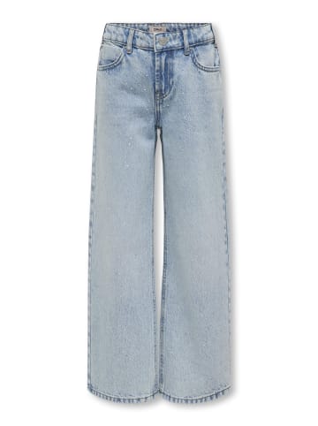 Jeans mit weitem Bein in Light Blue Denim