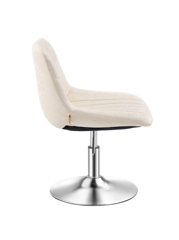 Barhocker Tyra in Weiß - (B)46.5 x (H)(65.5-77.5) x (T)43 cm