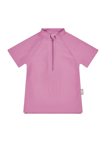 Badeshirt kurzarm uni in rosa