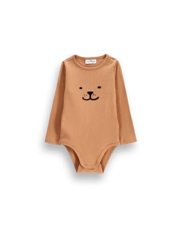 Langarm-Body in beige