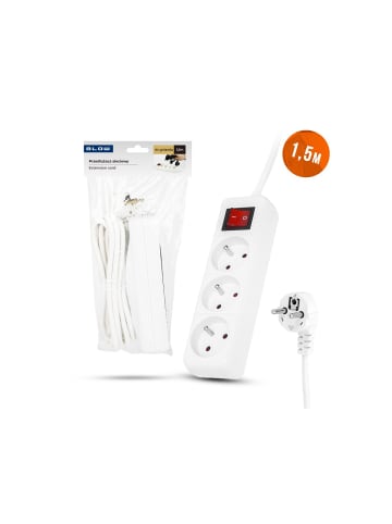 PR-370WSP Verlängerung 3-fach 1,5 m Weiß