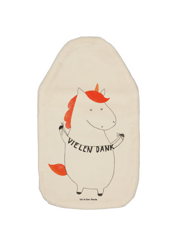 Wärmflasche Einhorn Dankeschön ohne Spruch in Weiß