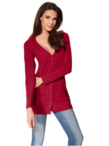 Feinstrickjacke in rot