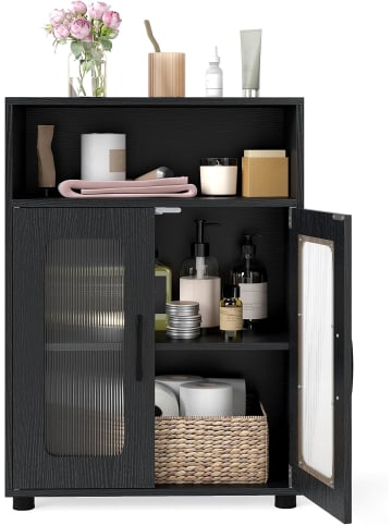 Badezimmerschrank 60 x 30 x 83 cm in Schwarz