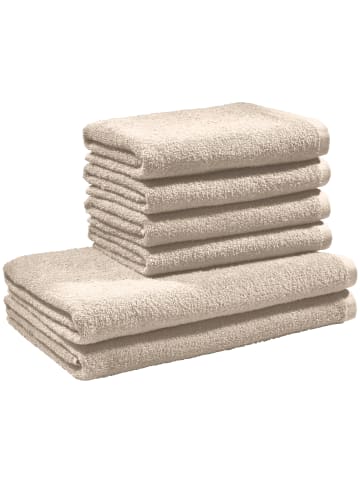Frottier, Leichtfrottier Frottier-Set 6-teilig Oceanside in beige