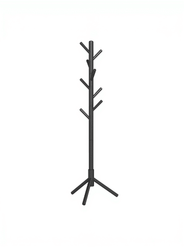 Garderobenständer Andi in Schwarz - (B)40.3 x (H)174.5 x (T)46.3 cm