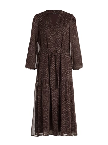 Maxikleid mit Gürtel in Beige/Brown