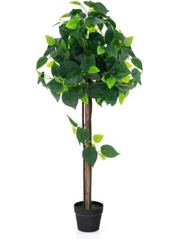 Kunstpflanze 114cm Hortensienbaum in Grün