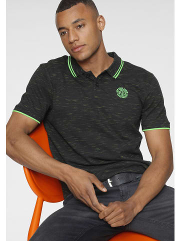 Poloshirt in marine meliert
