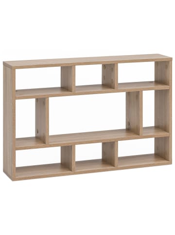 Wandregal in Grau / Spanplatte / 75x16x51