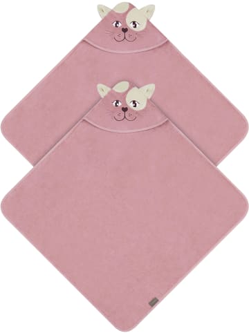 2 x Baby Wickeltücher aus Bio-Baumwolle in Rosa