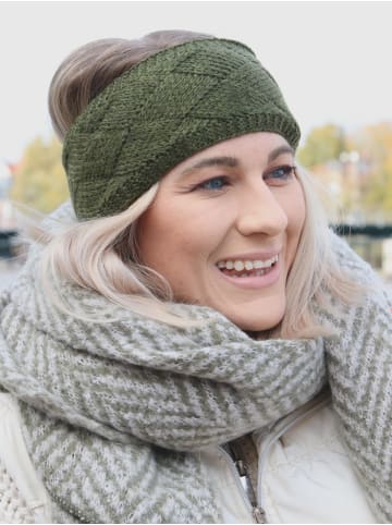 Strick Stirnband in Oliv