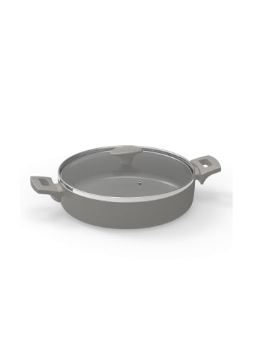 Michelino Alythia Servierpfanne mit Glasdeckel - 28 cm in Grau in Grau