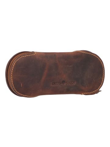 Vintage Brillenetui Leder 17 cm brown