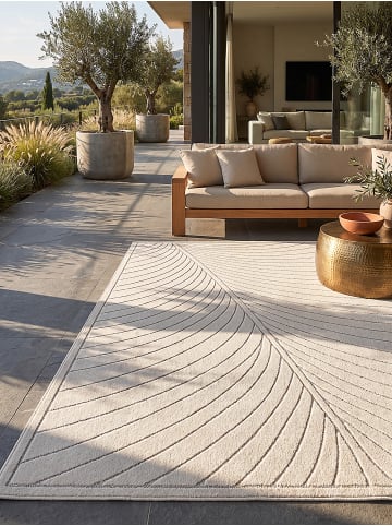 Outdoorteppich ENGADIN modern Schlafzimmer Esszimmer Diele in Creme