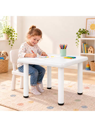 Kindertisch in Weiß - (B)62 x (H)52 x (T)62 cm