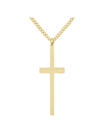 Halskette Herren mit Kreuz Anhänger Steven goldfarben in goldfarben