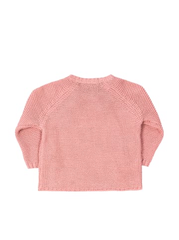 Strick-Cardigan mit seitlicher Knöpfung in rosa