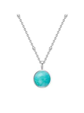Kette aus Sterling Silber mit Amazonit in silber