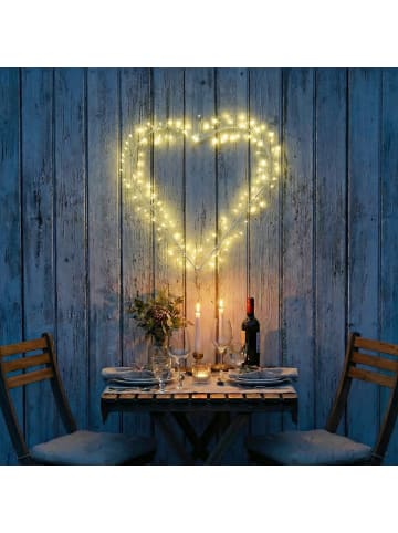 LED Herz Leuchtherz H: 40cm für Innen/Außen weiß