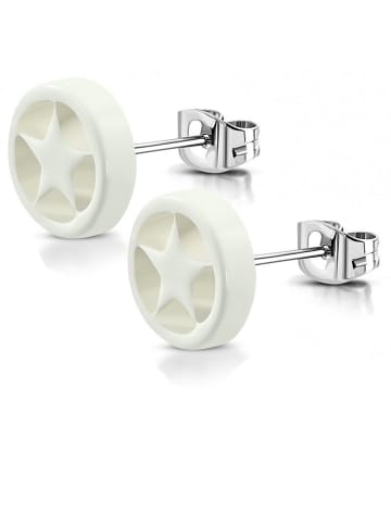Ohrstecker in Cremeweiß