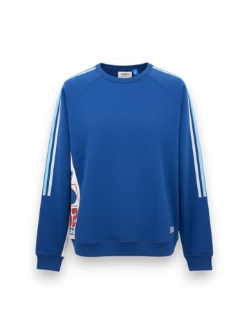Pullover Tech Graphic Crew Sweater in Blau
