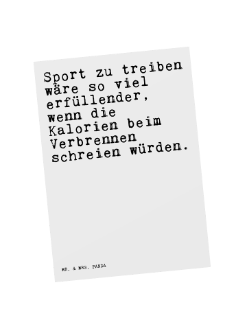 Postkarte Sport zu treiben wäre... mit Spruch in Weiß