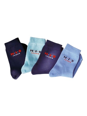 Basicsocken in blau, marine, hellblau, dunkelblau