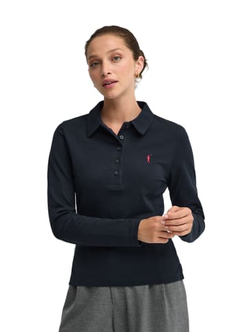 Poloshirt WOMAN RIGBY GO PRIYANKA POLO IO LONG SLEEVE SLIM FIT in Navy Blau