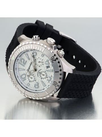 Quarzuhr Chronograph "AQUAZONE" in Schwarz/Silber