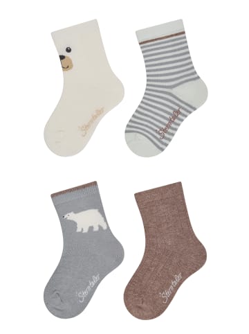 Socken 4er-Pack Eisbär in ecru