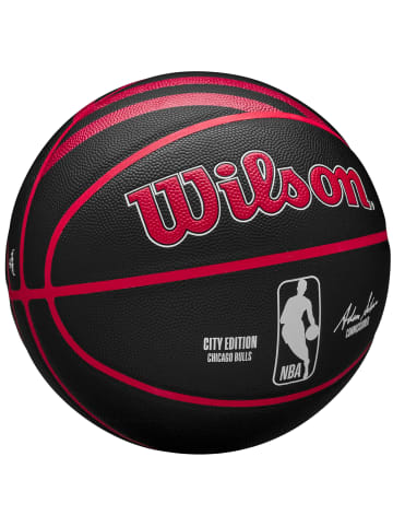 Wilson NBA Team City Collector Chicago Bulls In/Out Ball in Schwarz