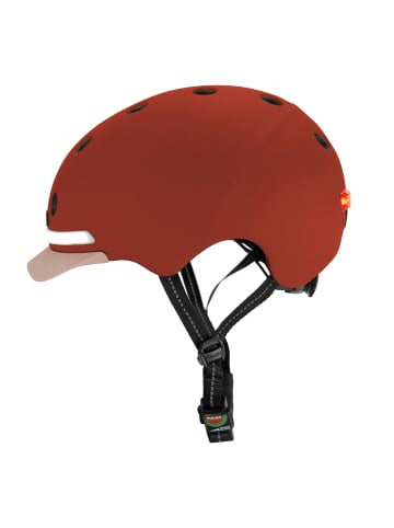 Melon Fahrradhelm mit Beleuchtung E-Series »Sepia« in rot
