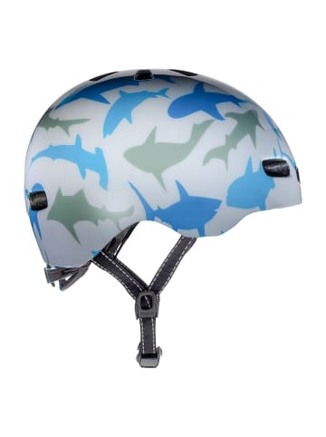 Kinder-Fahrradhelm Baby Nutty in weiß-blau