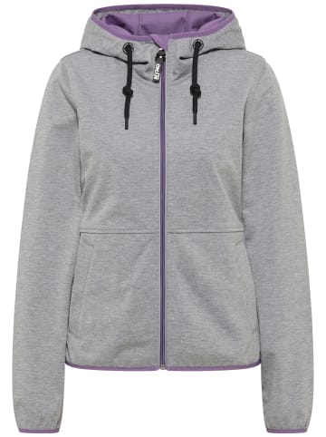 Damen Funktionsjacke in Grau Melange Flieder