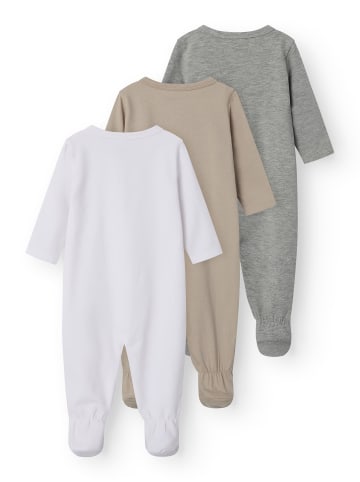 3er-Pack Schlafanzug in Grey Melange