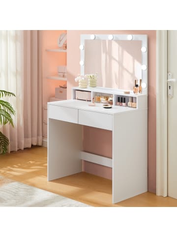 Schminktisch Kailyn in Weiß - (B)80 x (H)140 x (T)40 cm