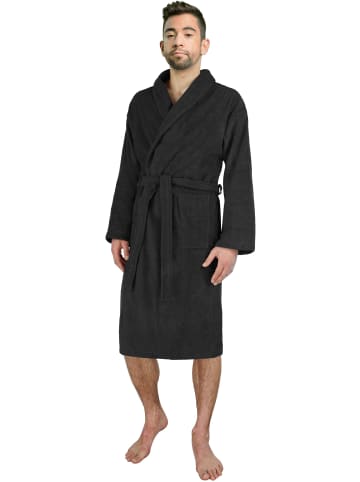 Herren Premium Bademantel Basic in Schwarz