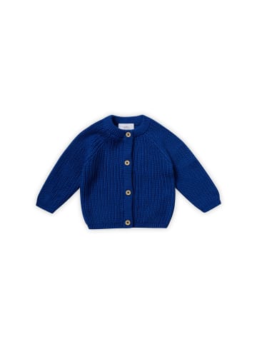 Gerippter Strick-Cardigan in cobalt