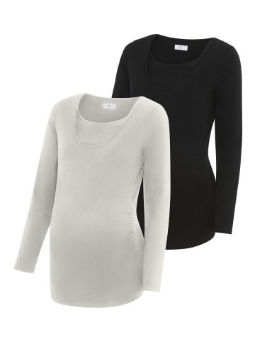 Umstandsshirt in schwarz/graumeliert