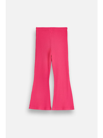 Gerippte Leggings in himbeerrot