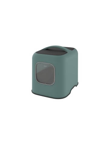 MyPet BIALA modernes Katzenklo mit Haube und Schaufel in Mistletoe green
