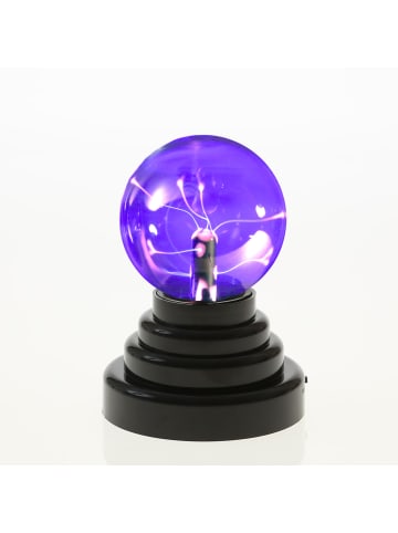 Mini Plasmakugel Retro Effektlicht H: 14cm in schwarz