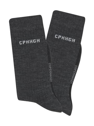 Basicsocken in 2x anthrazit meliert